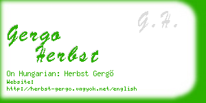 gergo herbst business card